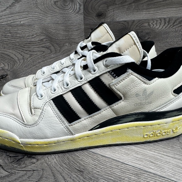 Adidas Originals Forum 84 Low AEC men’s shoes sneakers white black size 10.5 - Picture 4 of 12